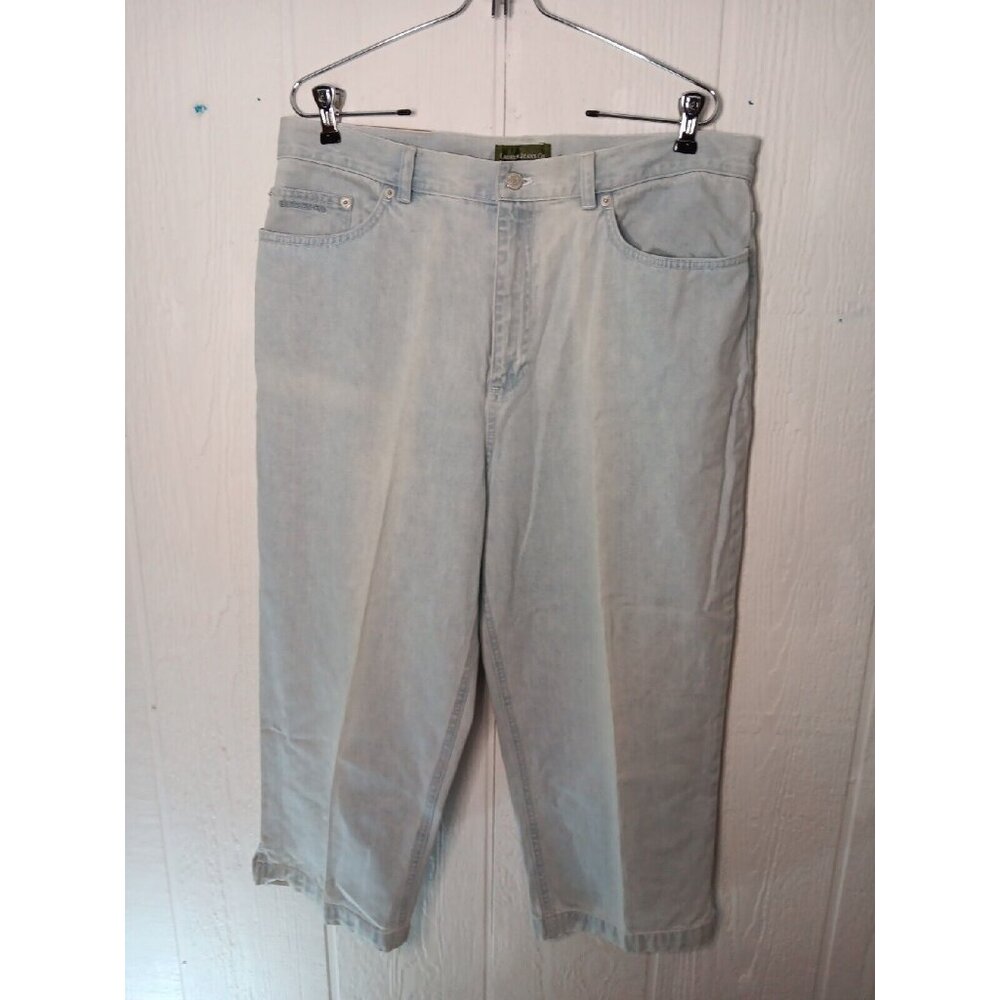 LRL Lauren Jeans Co Women's 16 Blue Denim Classic Capri Jeans Light Wash Cotton